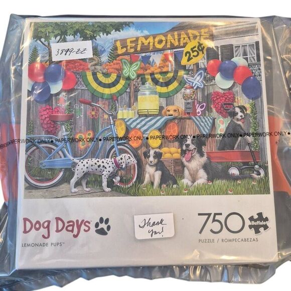 Buffalo Games Dog Days Lemonade Pups 750 pc Jigsaw Puzzle - Picture 6 of 13